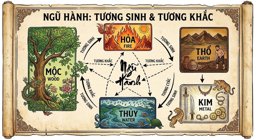 Ngũ Hành là gì? Nguồn gốc, quy luật và ứng dụng trong phong thủy