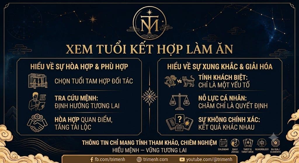 Cách xem tuổi hợp làm ăn theo 12 con giáp