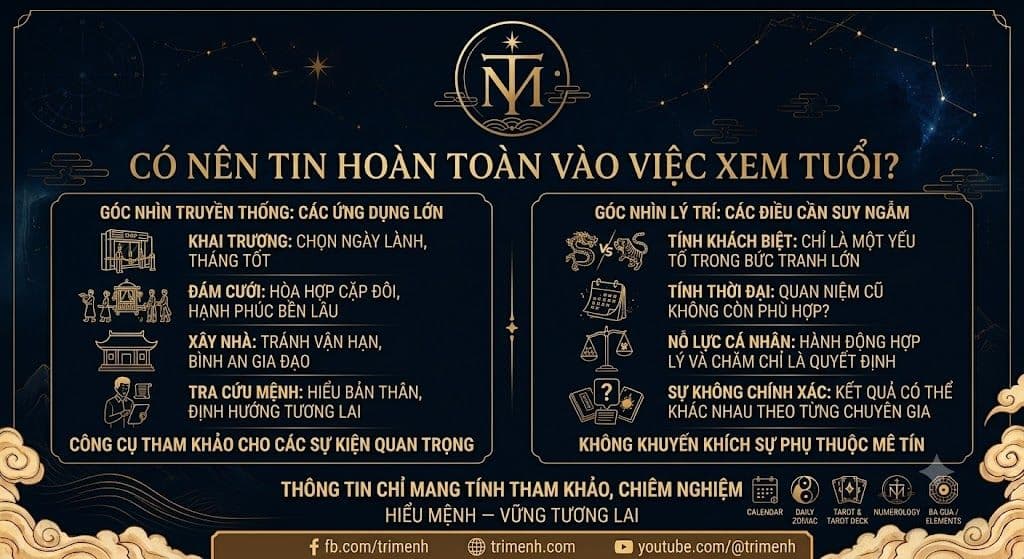 Có nên tin hoàn toàn vào việc xem tuổi?