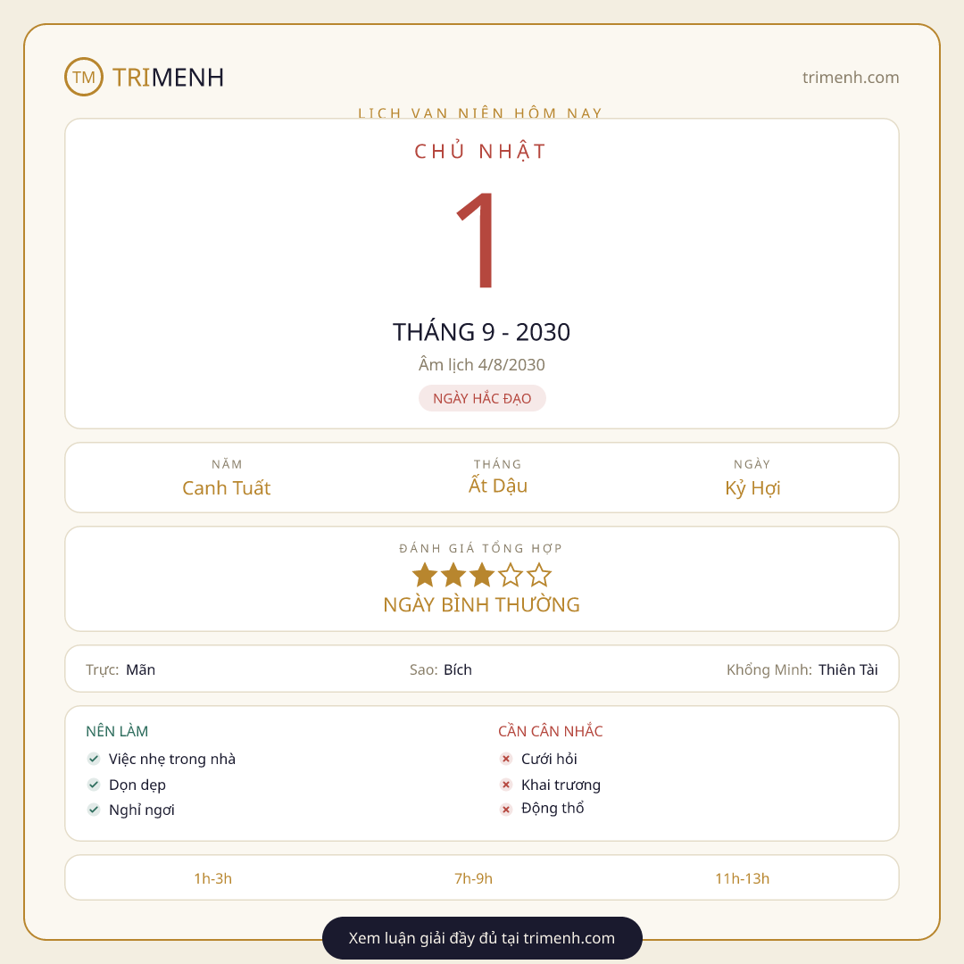 Ảnh lịch ngày 1/9/2030