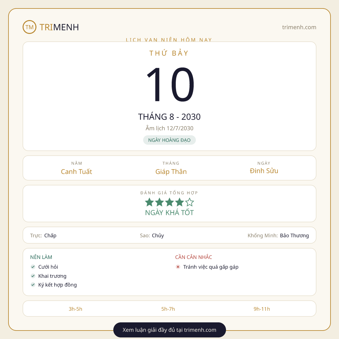 Ảnh lịch ngày 10/8/2030