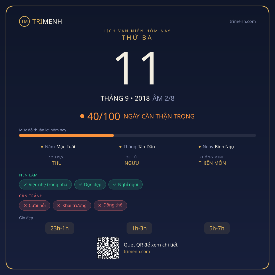 Ảnh lịch ngày 11/9/2018