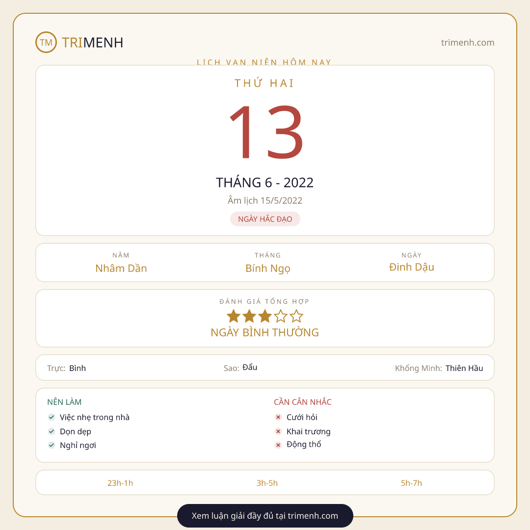 Ảnh lịch ngày 13/6/2022