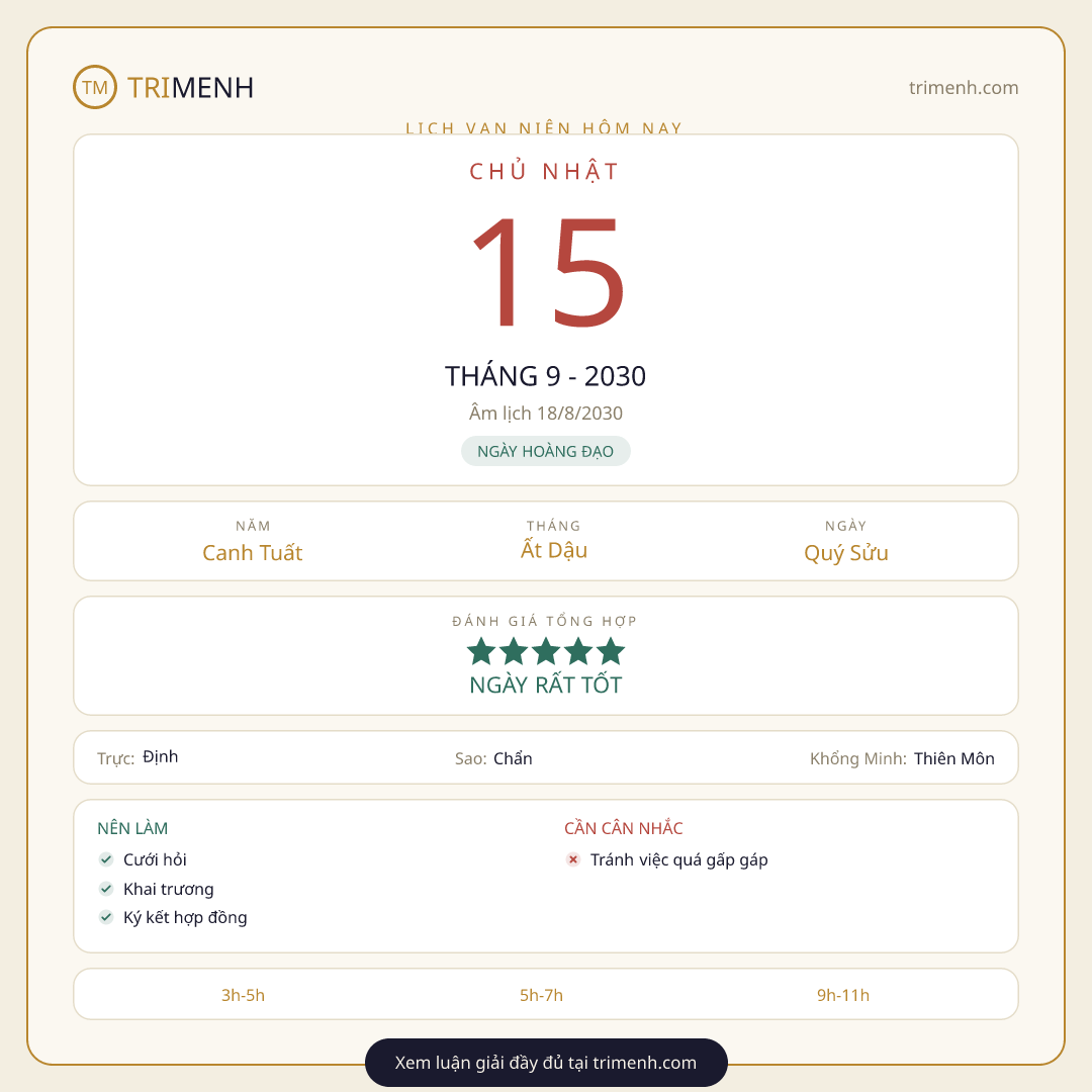 Ảnh lịch ngày 15/9/2030