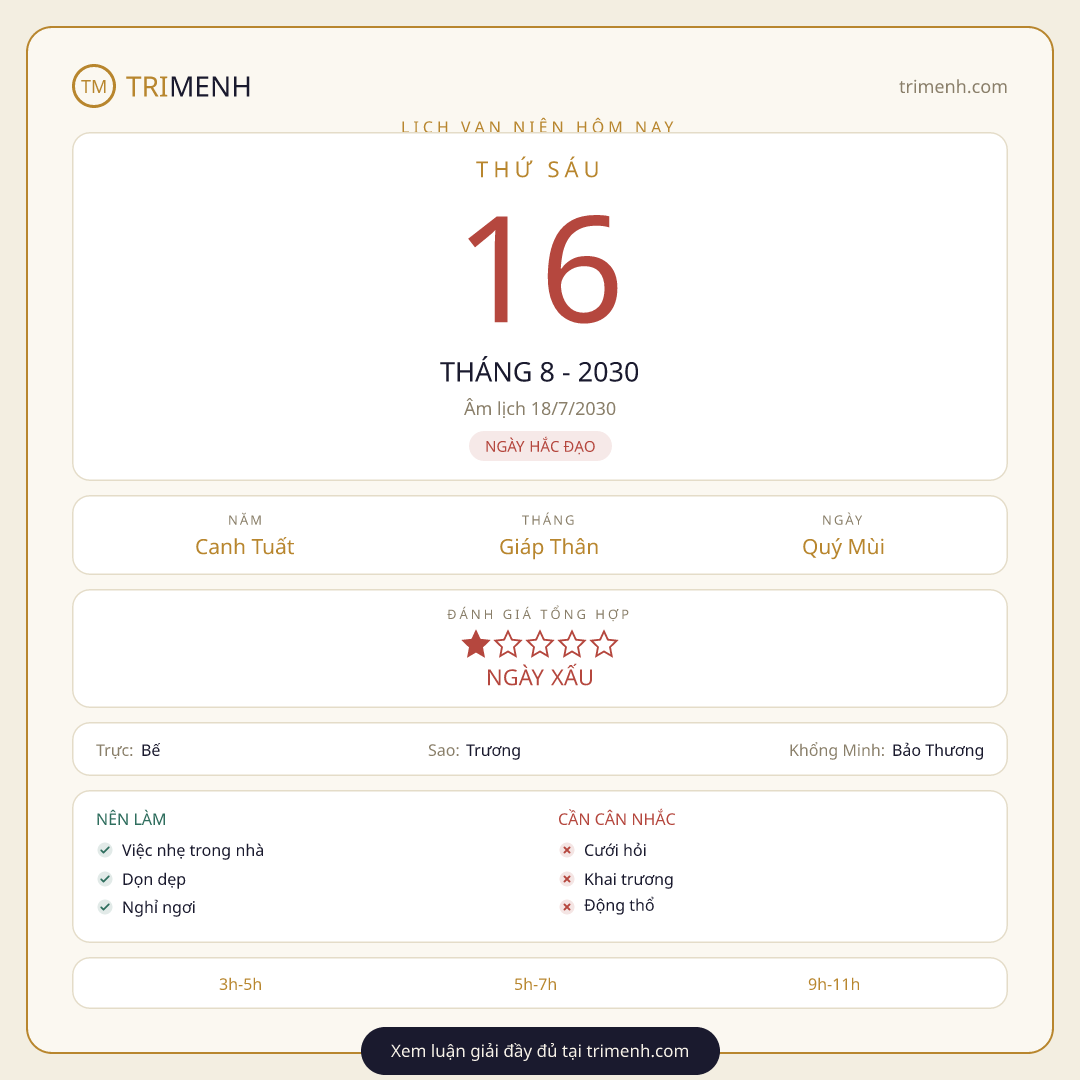 Ảnh lịch ngày 16/8/2030