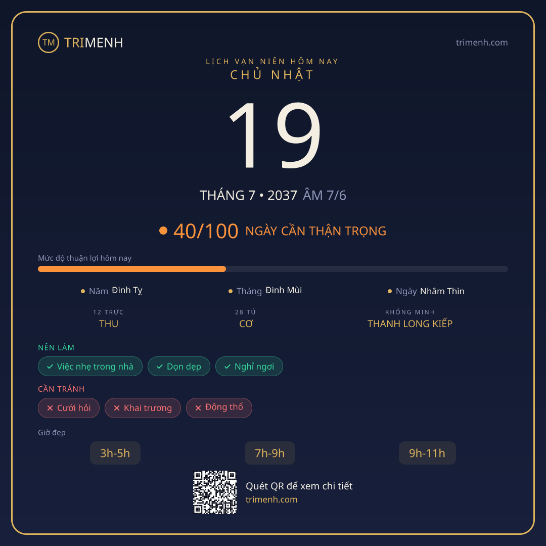 Ảnh lịch ngày 19/7/2037