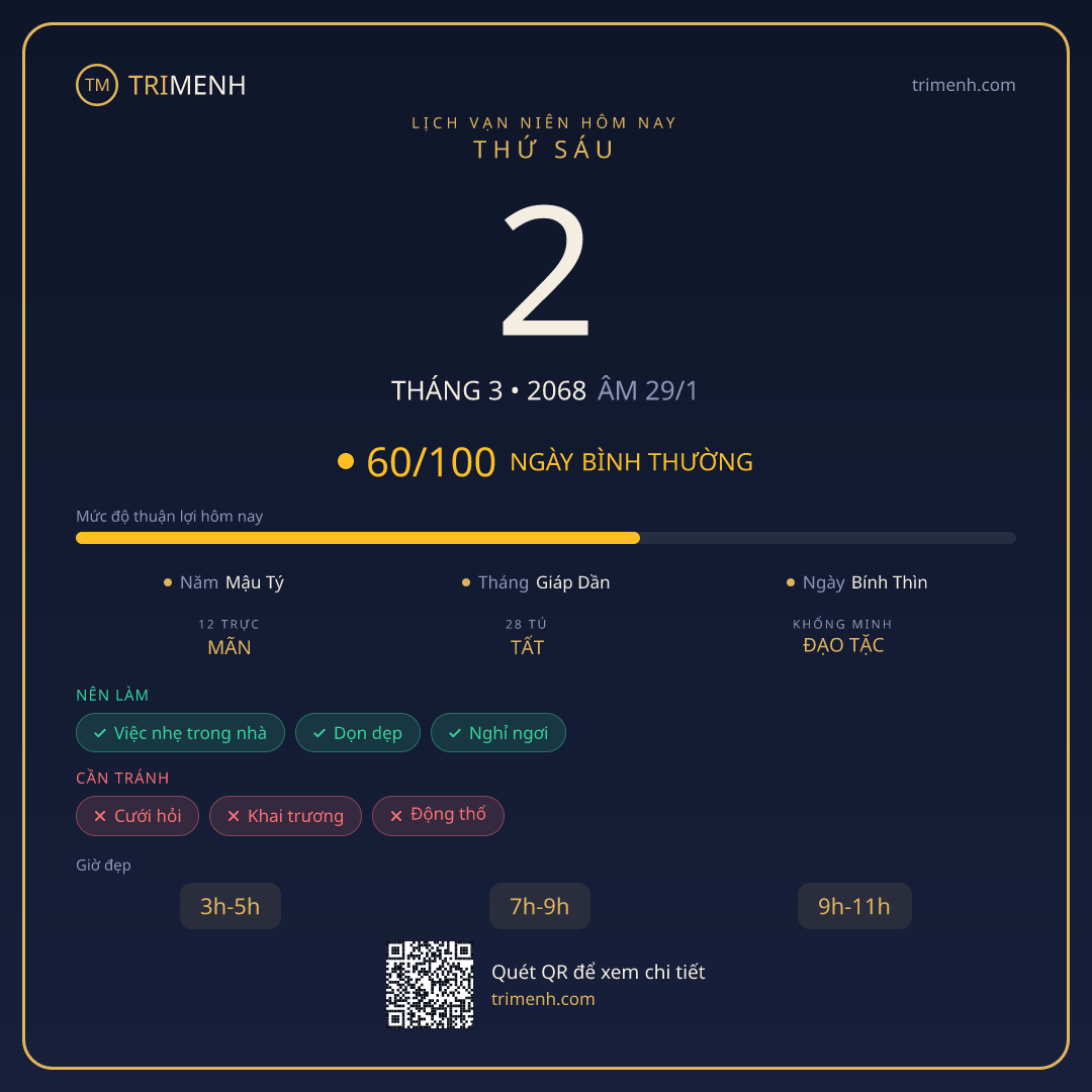 Ảnh lịch ngày 2/3/2068