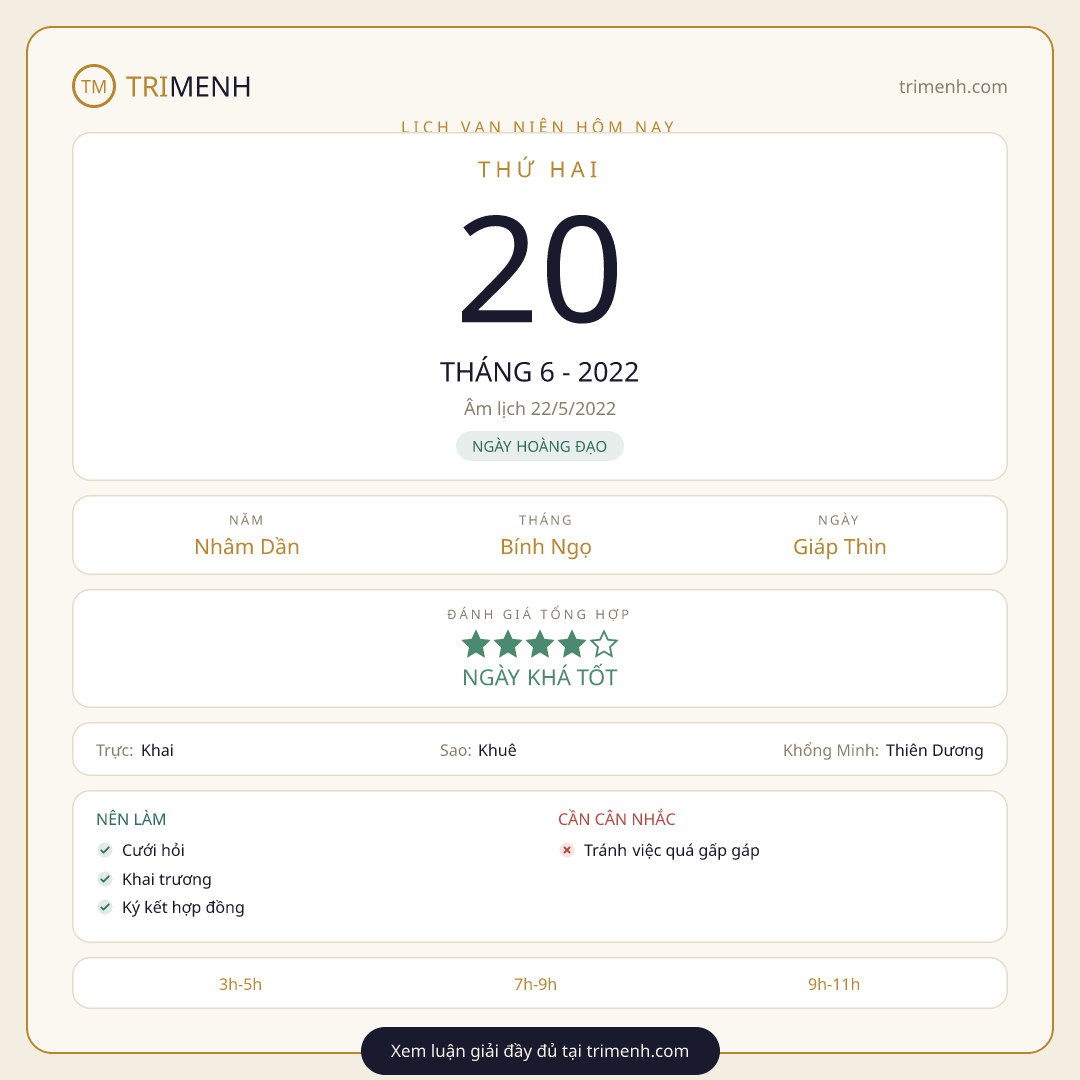 Ảnh lịch ngày 20/6/2022
