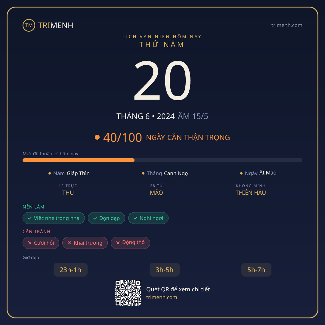 Ảnh lịch ngày 20/6/2024