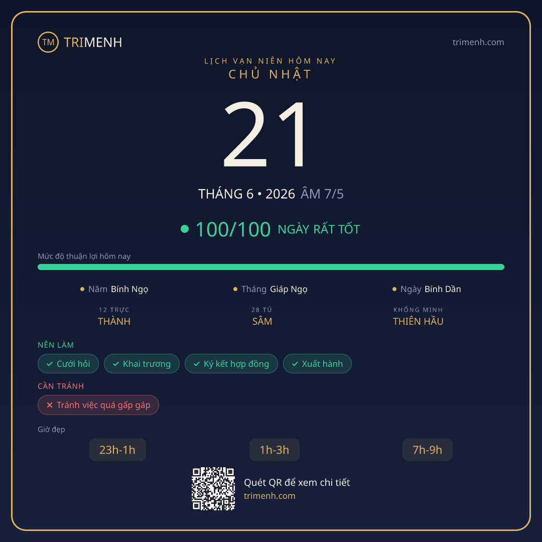 Ảnh lịch ngày 21/6/2026
