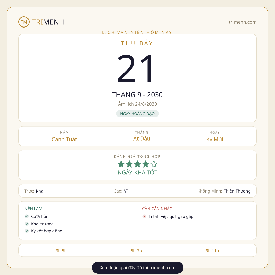 Ảnh lịch ngày 21/9/2030