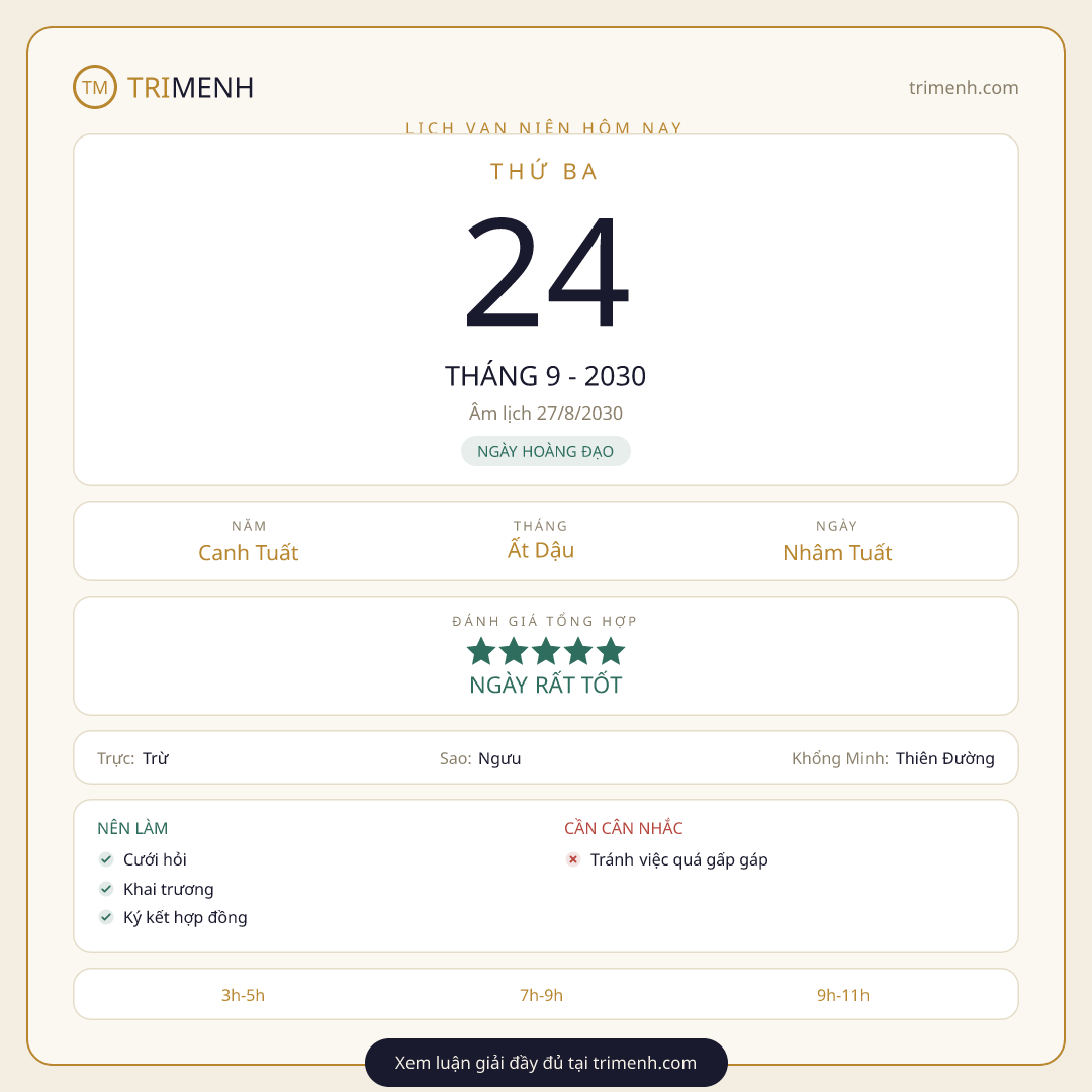 Ảnh lịch ngày 24/9/2030