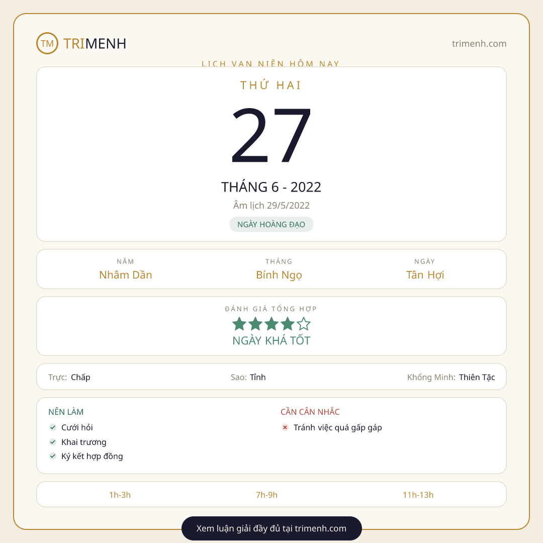 Ảnh lịch ngày 27/6/2022