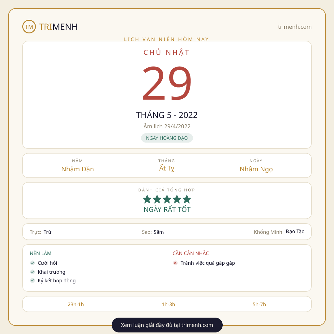 Ảnh lịch ngày 29/5/2022