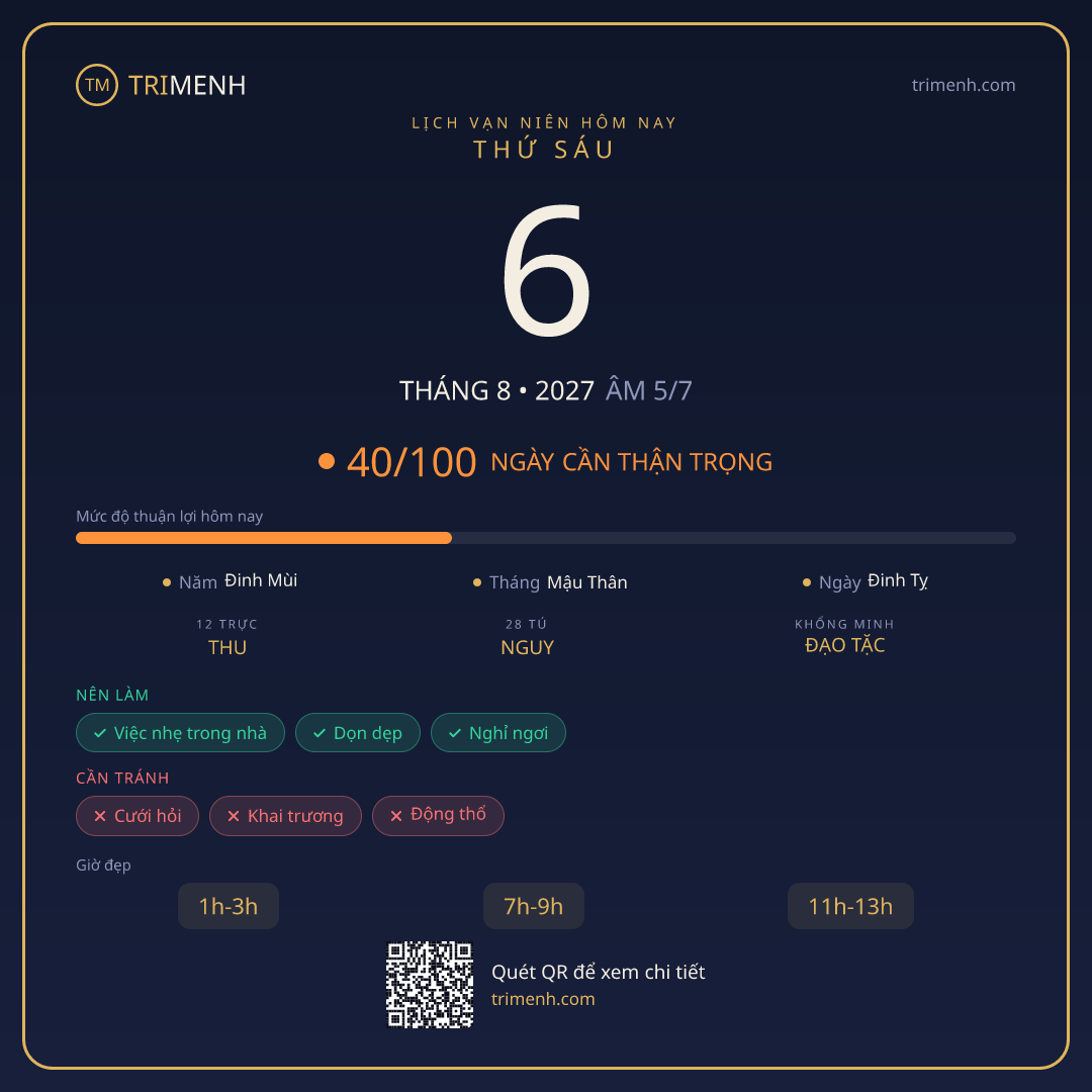 Ảnh lịch ngày 6/8/2027