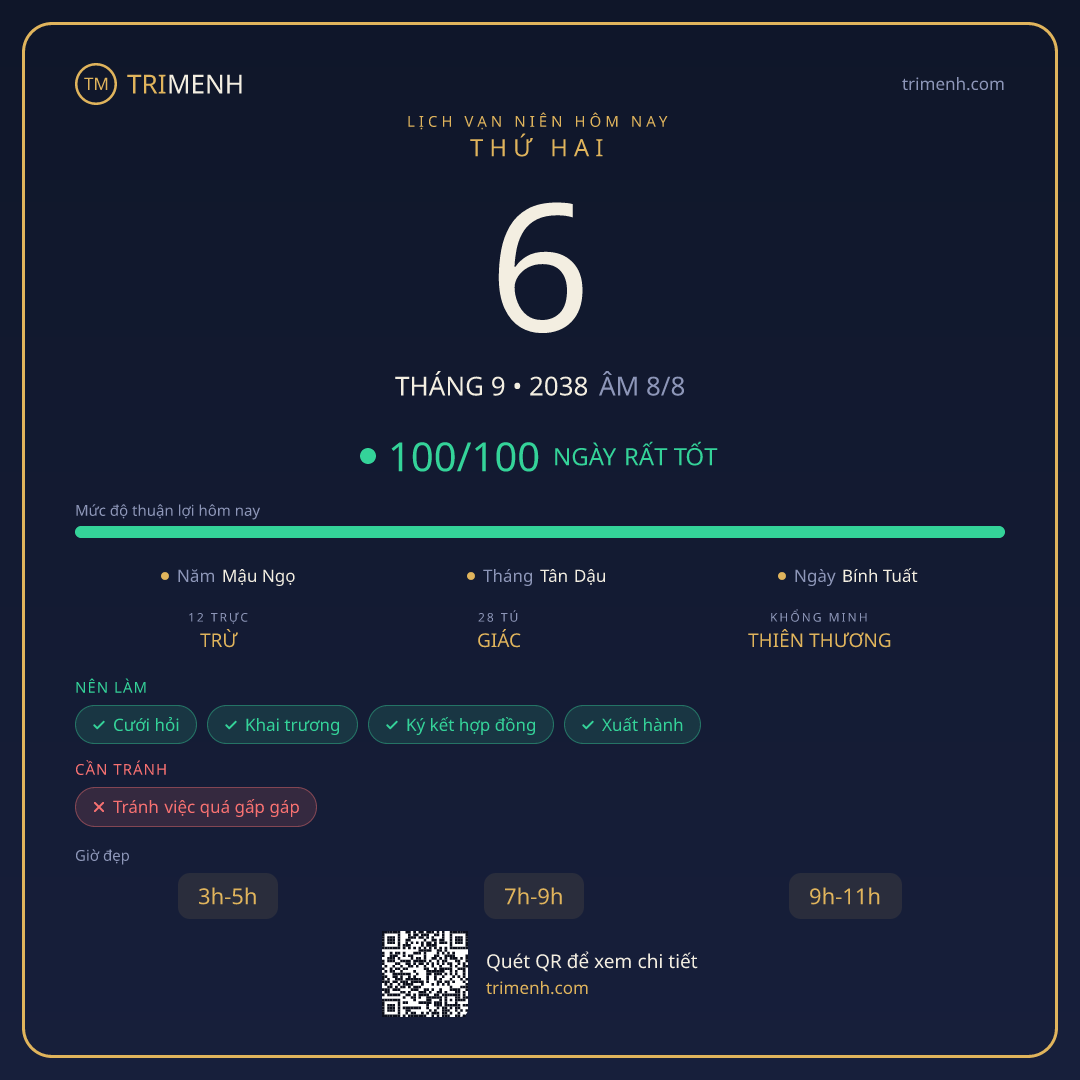 Ảnh lịch ngày 6/9/2038