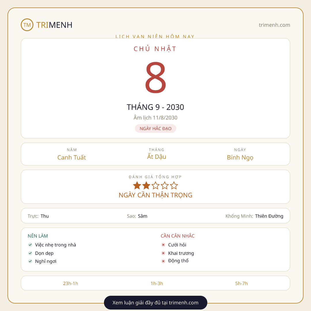 Ảnh lịch ngày 8/9/2030