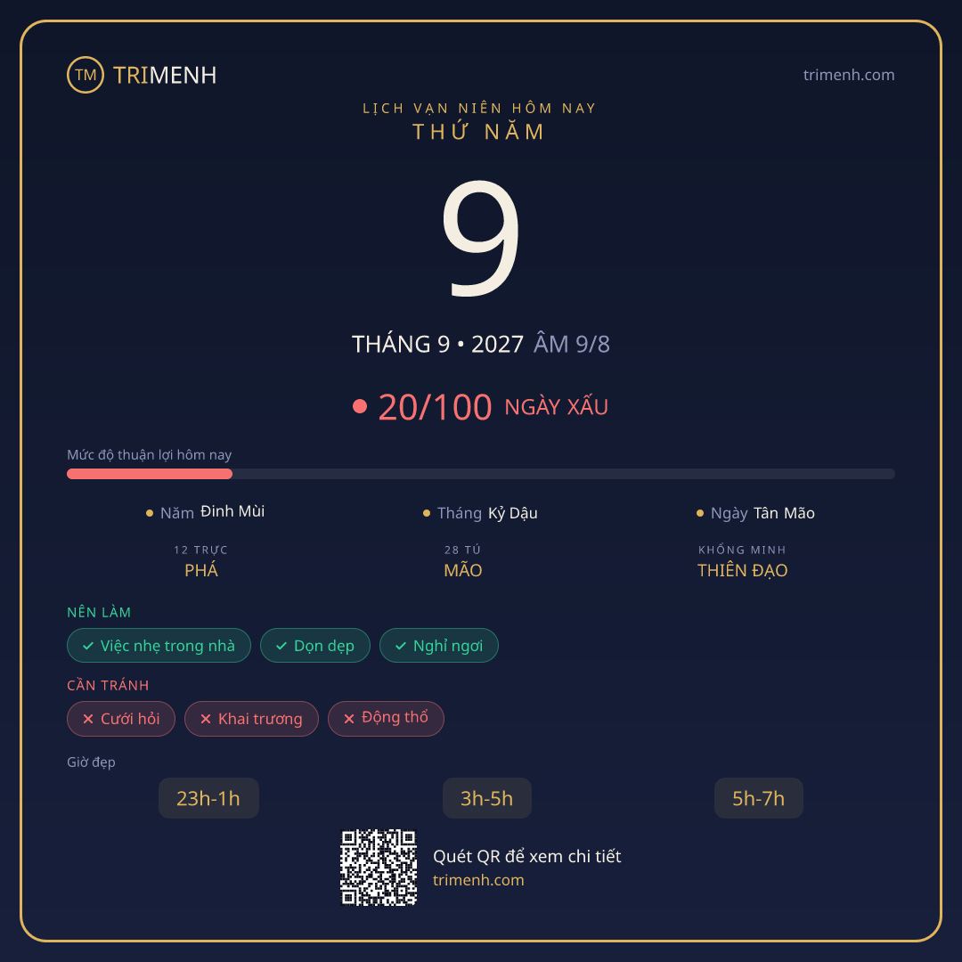 Ảnh lịch ngày 9/9/2027