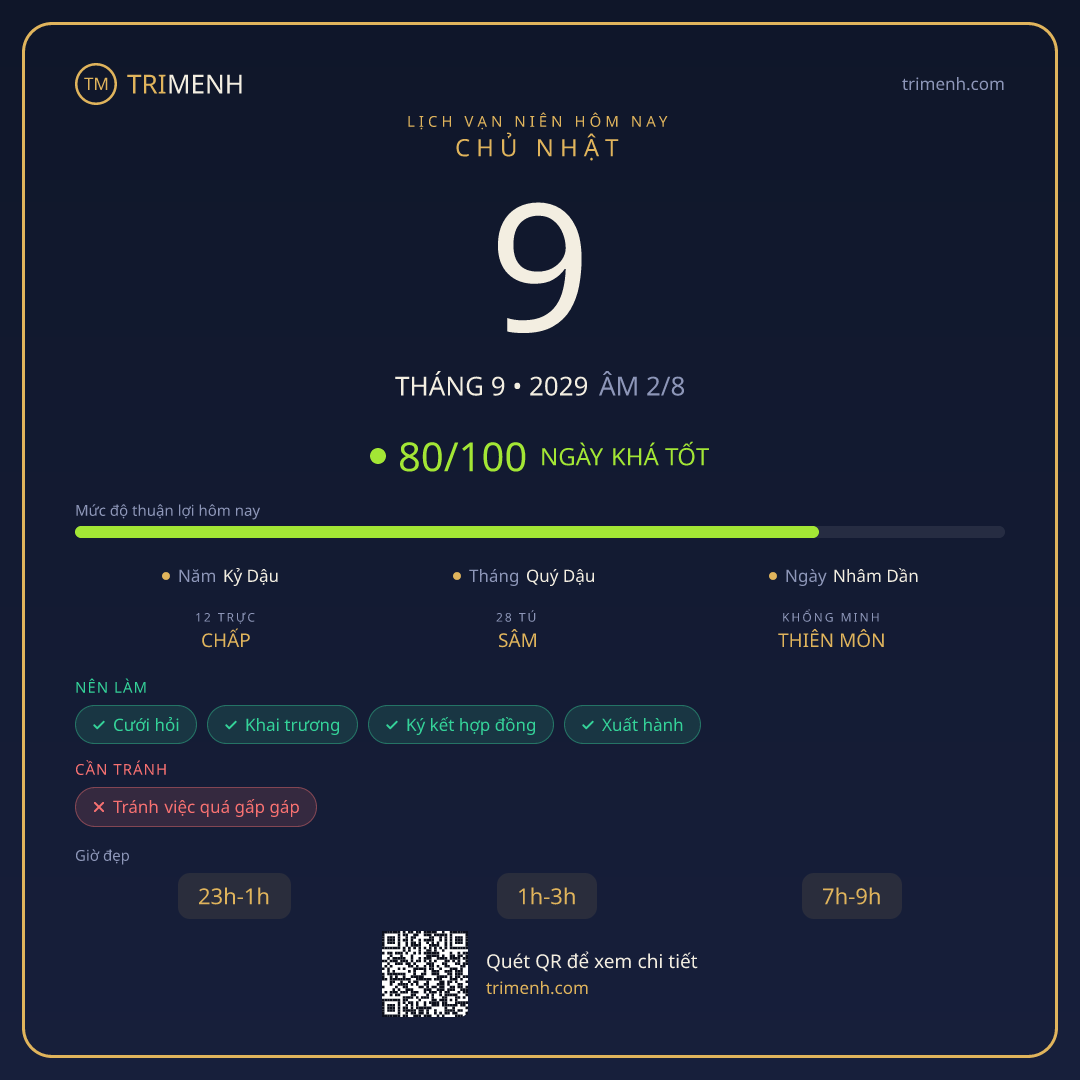 Ảnh lịch ngày 9/9/2029